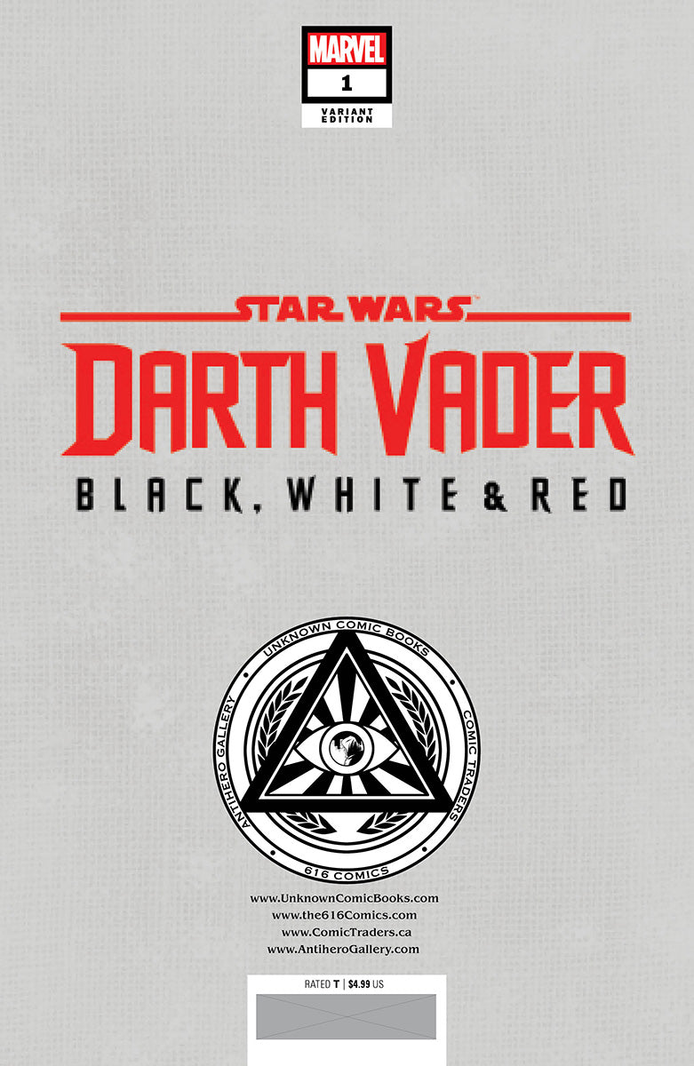 STAR WARS: DARTH VADER - BLACK, WHITE & RED 1 KAARE ANDREWS EXCLUSIVE VARIANT (4/26/2023) SHIPS 5/17/2023 BACKISSUE