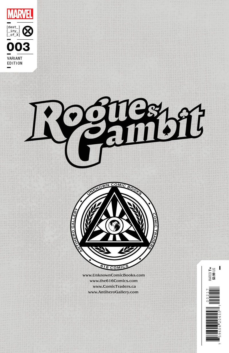 ROGUE & GAMBIT 3 IVAN TAO EXCLUSIVE VIRGIN VARIANT (5/10/2023) SHIPS 5/31/2023 BACKISSUE