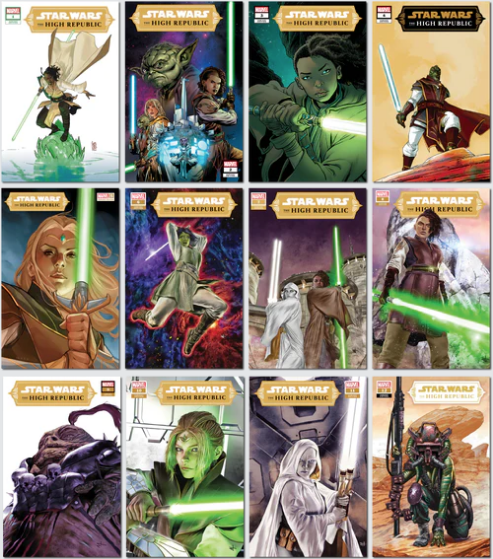 12 PACK STAR WARS HIGH REPUBLIC EXCLUSIVE BUNDLE 1-12 TRADE VARIANTS ALL FIRST PRINTS (08/10/2022)